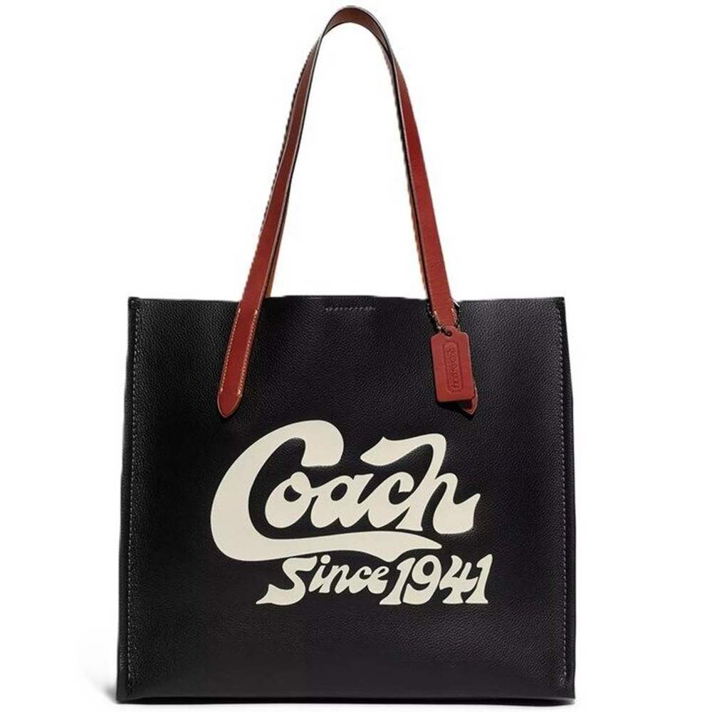 COACH RELAY TOTE LEATHER BAG W/COACH GRAPHIC / NEW NO TAGS